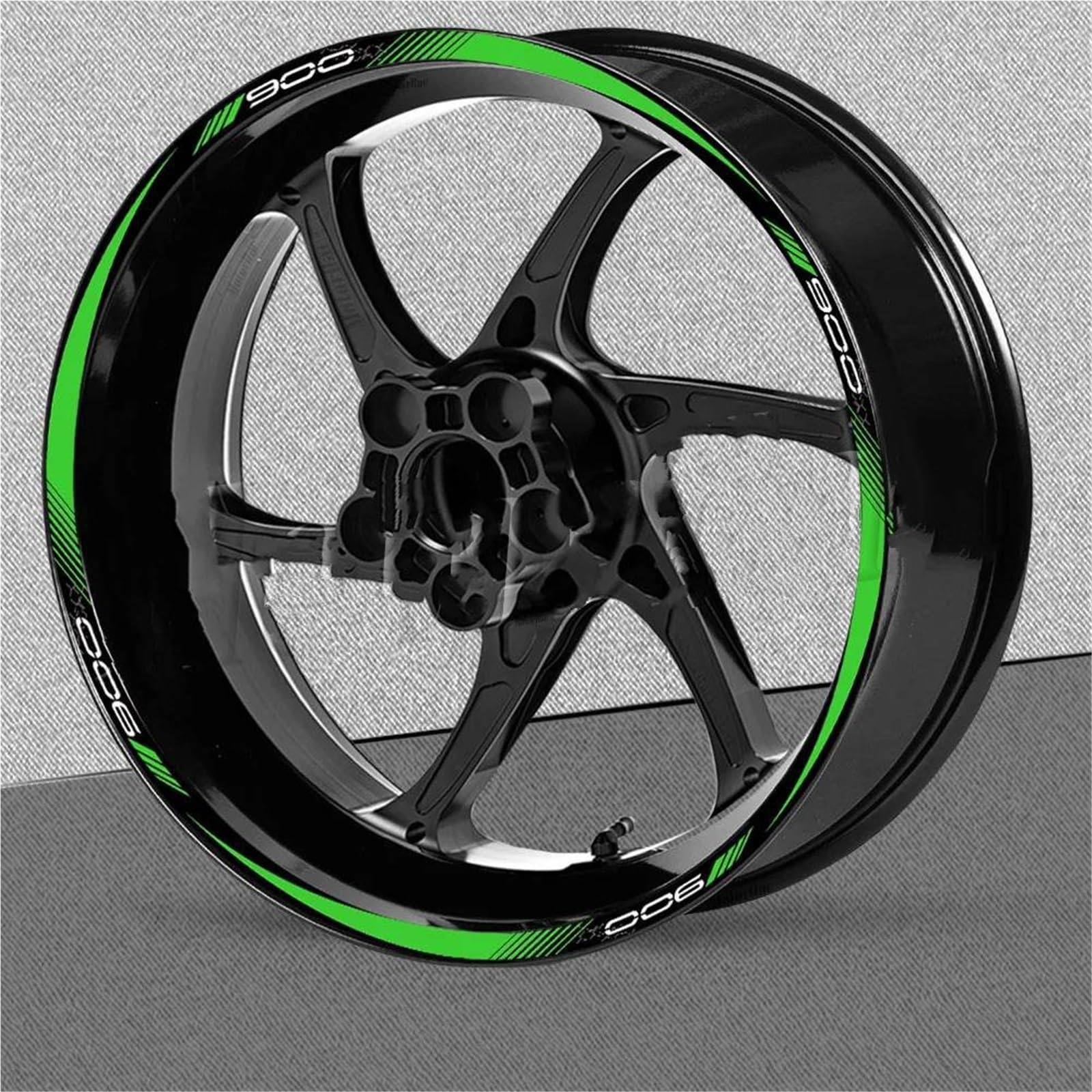 Motorcycle Wheel Rim Stickers Reflective Hub Stripe Tape Decals for Kawasaki for Z900(Color2)