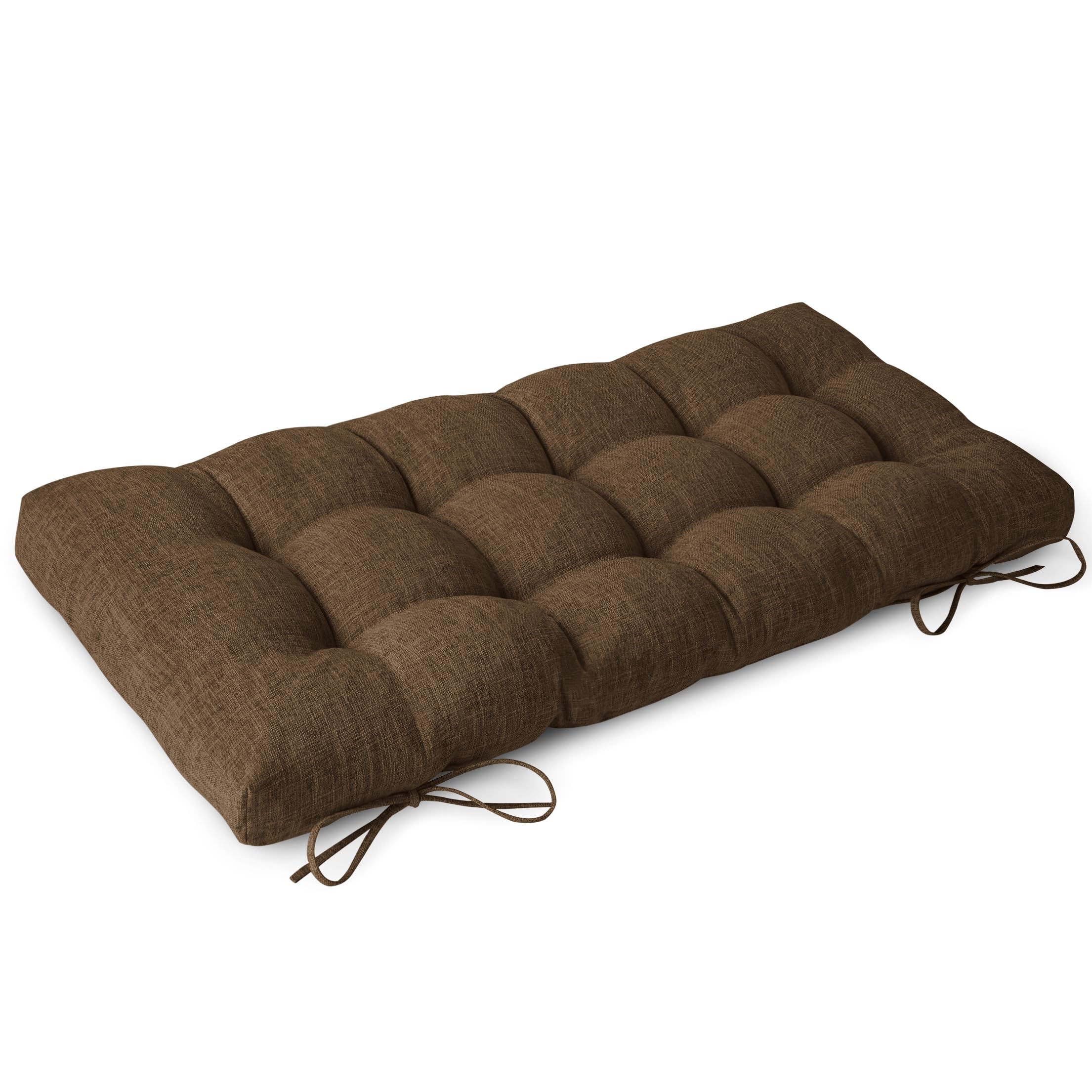 FlyGulls Bench Cushion for Indoor Furniture 42 x 16 inch Rectangle Bench Seat Cushion for Bay Window Entryway Piano Seat Thick Textured Chair Pads with Non-Slip Backing 1 Pack, Light Coffee