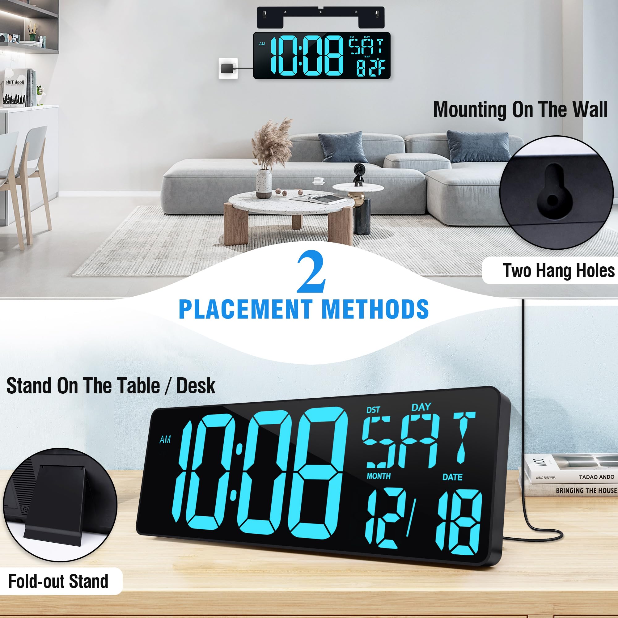 Buy TXL Digital Wall Clock Large Display, 16.5