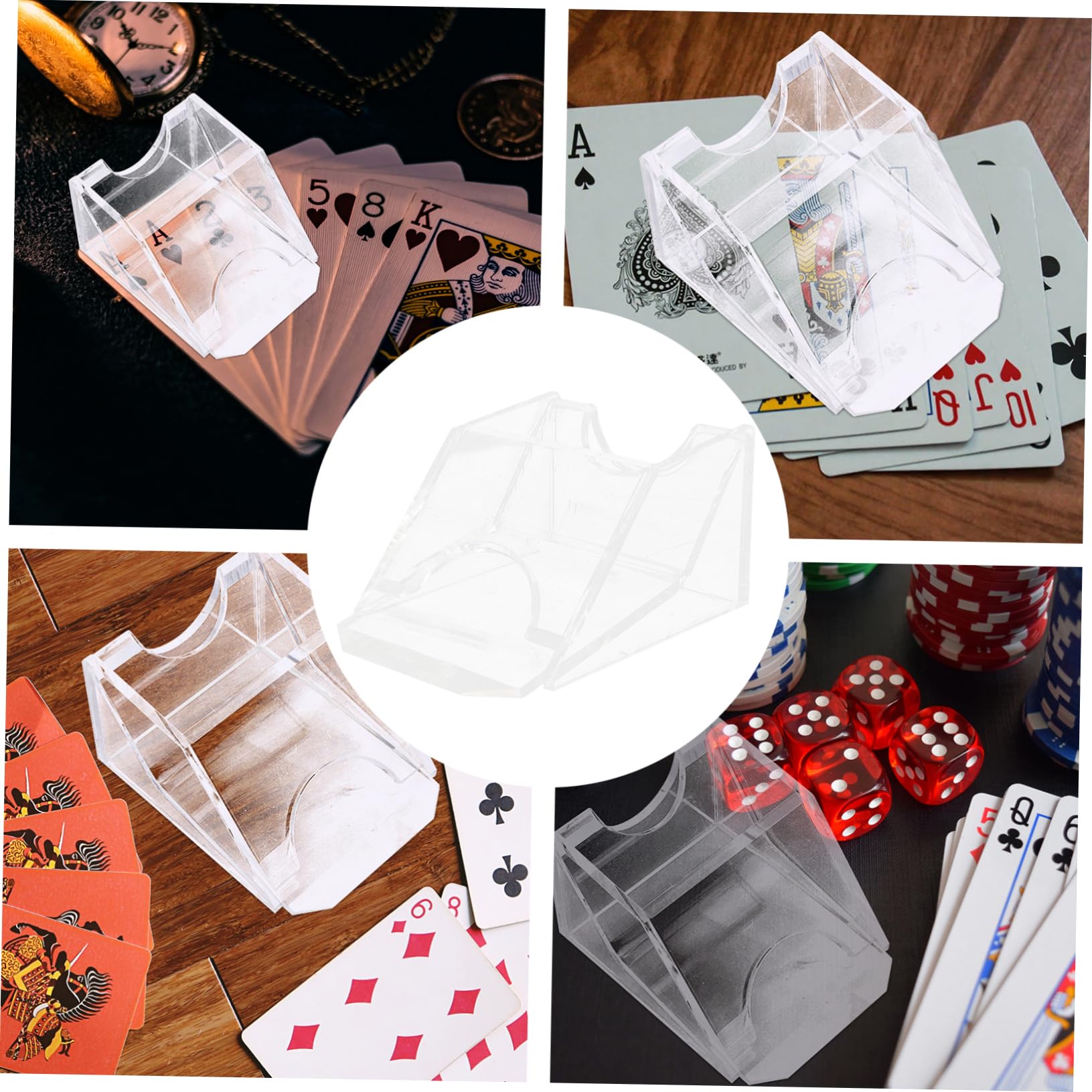 FELTECHELECTR Acrylic Poker Dispenser Poker Card Distribution Machine Shuffling Tool Supply