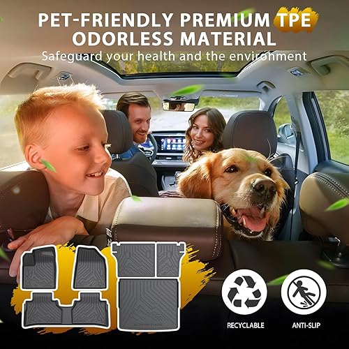 Vista 354 de Powerty Alfombras resistentes para BMW X3 2018 a 2024 y BMW X4 2019 a 2024, a medida para accesorios de X3 y X4, de elastómero termoplástico 3D