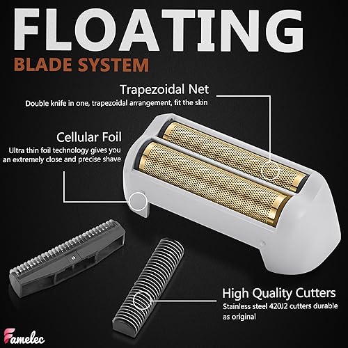 Miniatura 4 de ProFoil - Paquete de 2 unidades para afeitadora Andis TS-1 TS-2, repuesto para afeitadora de litio ProFoil y cortadores interiores compatibles con