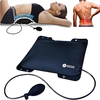 AJUVIA Lumbar Decompressor Portable Lumbar Traction Device, Back Pain Pillow for Sleeping, Fast Relief for Herniated Disc, Sciatica Pain, Scoliosis