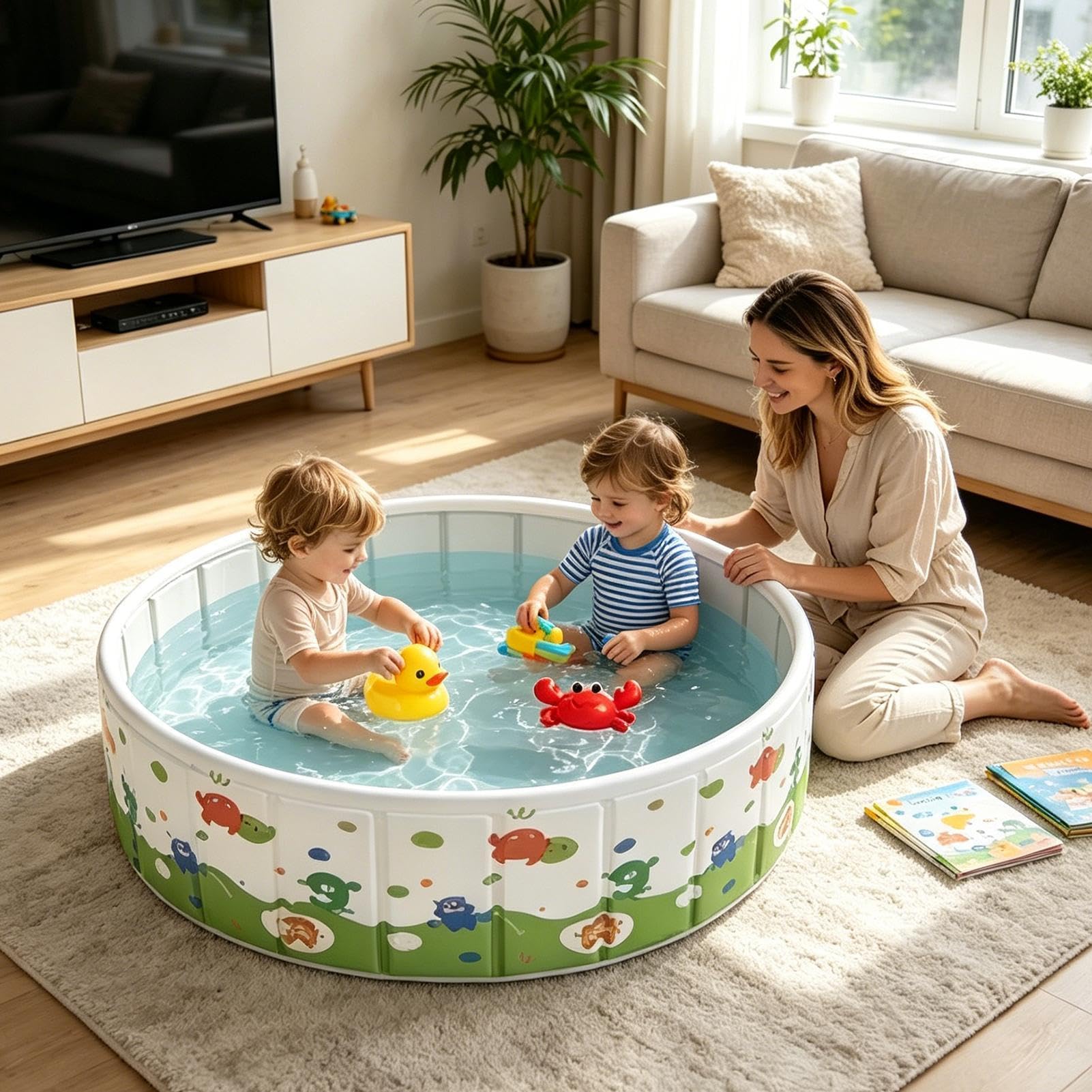 Piscina Plegable Juegos Acuáticos de Niños y Niñas al Aire Libre | Piscina para Niños y Niñas para Muchachos y Muchachas Hogar Camping Patio Playa Patio de Atrás Jardín al Aire Libre