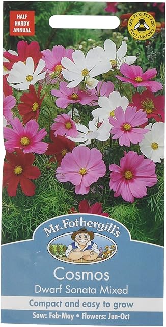 Mr Fothergill's 22494 Flower Seeds, Cosmos Dwarf Sensation Mixed