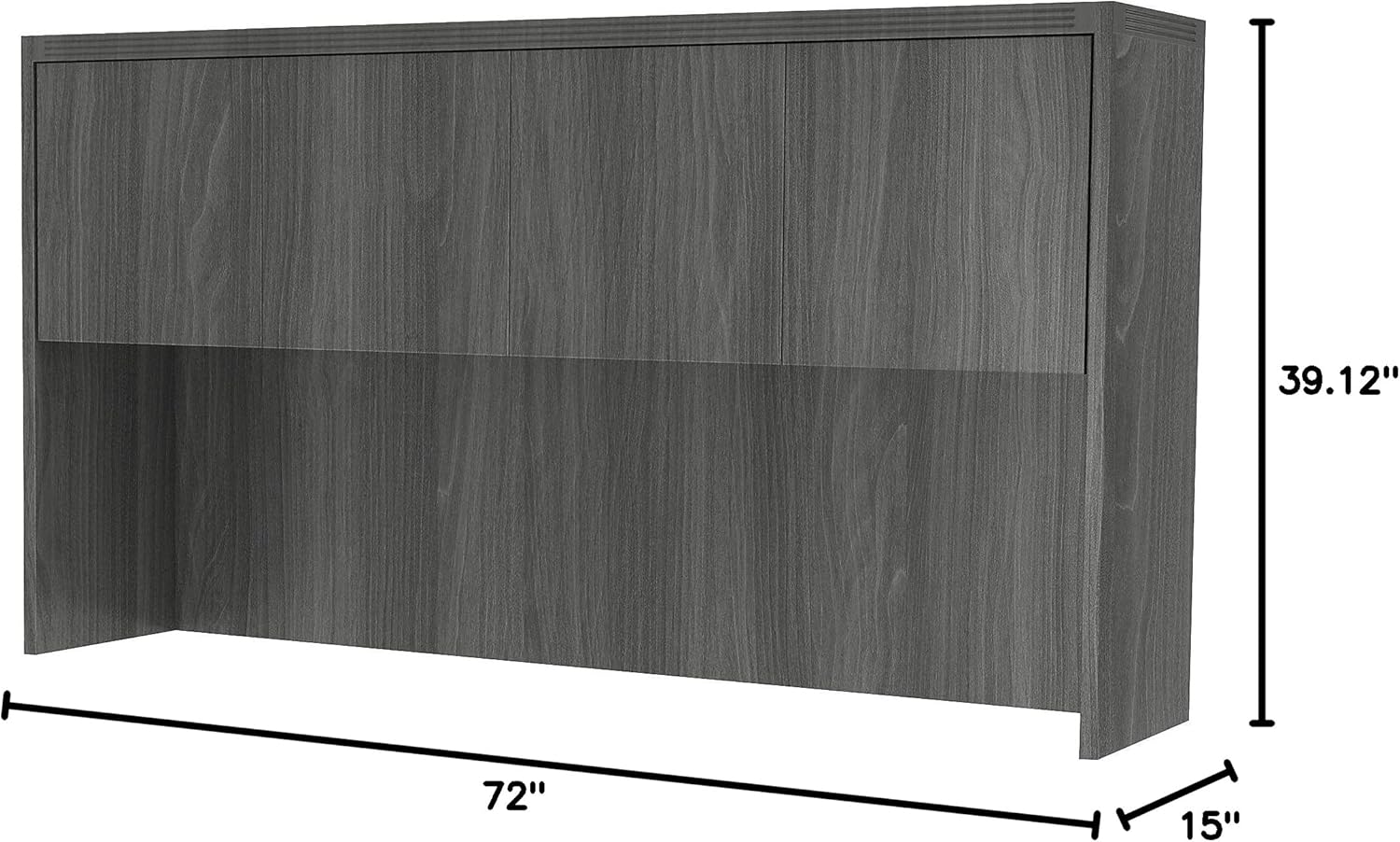 Safco Mayline AHW72LGS Aberdeen Hutch, 72", Gray Steel Laminate