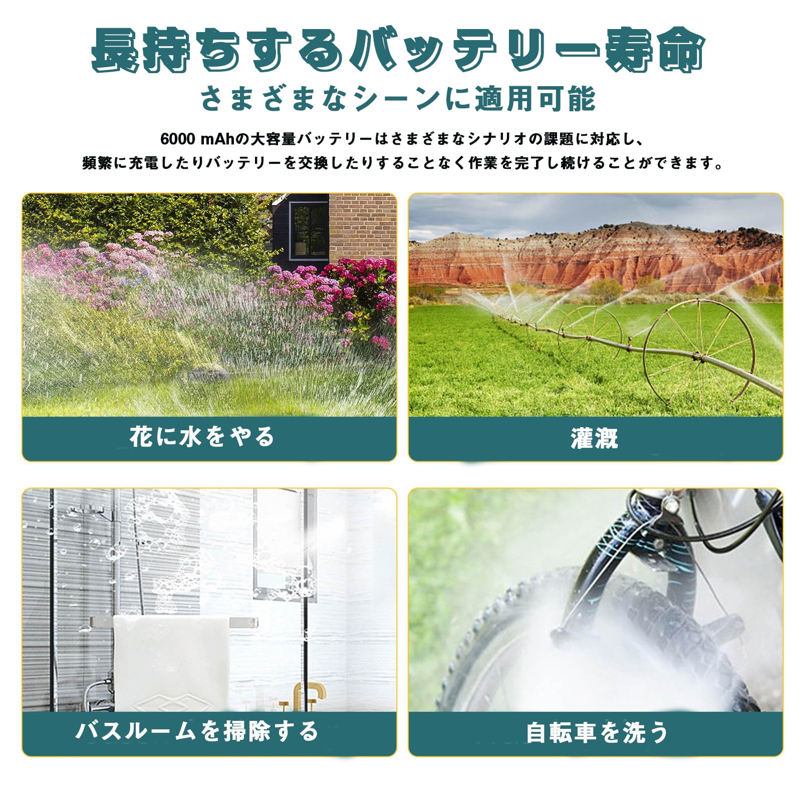 Amazon | Weytoll 高圧洗浄機 コードレス 充電式 6000mah
