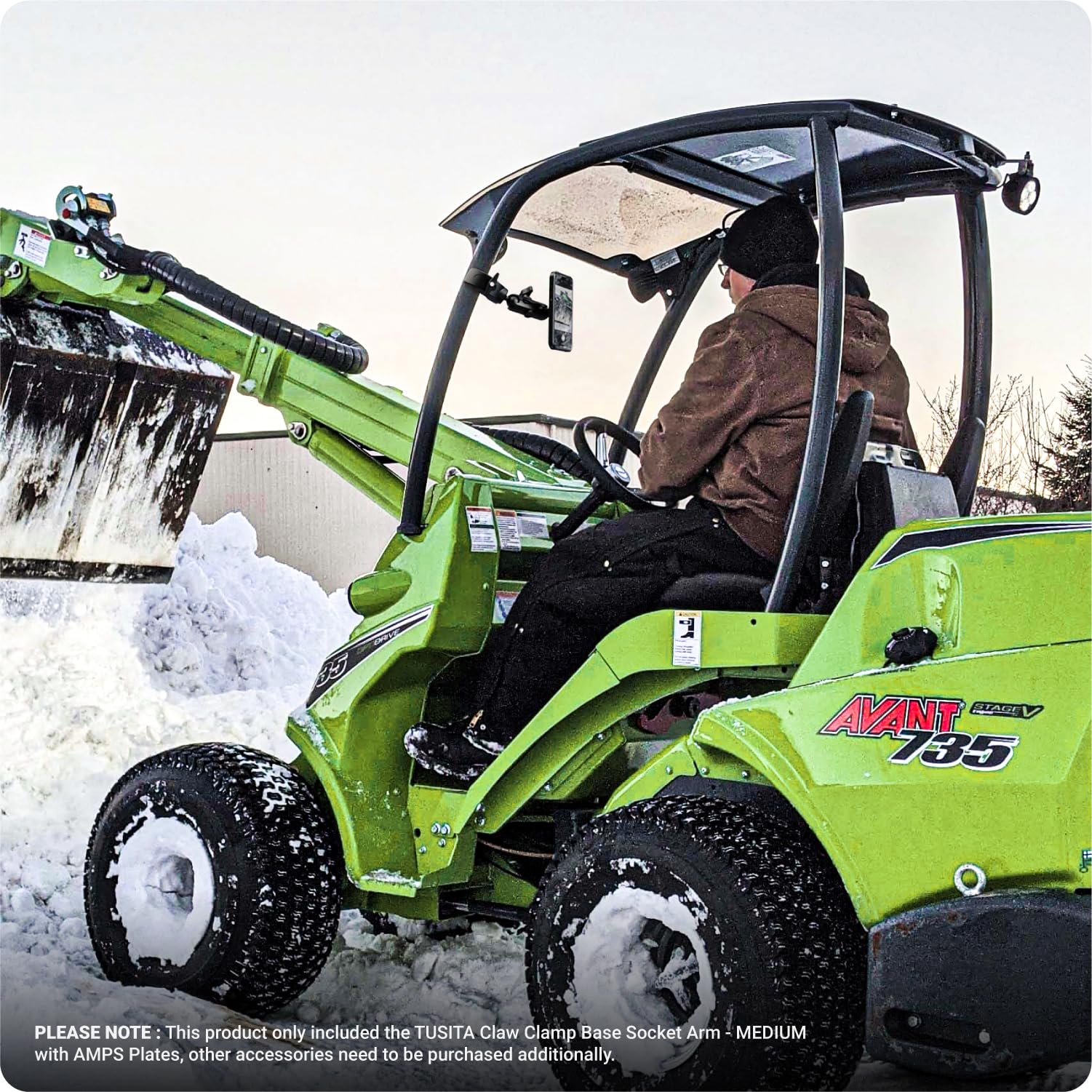 TUSITA Moto ATV/UTV Support Compatible avec Garmin Montana, Zumo XT - Base de Serrage à Griffes, Bras Moyen