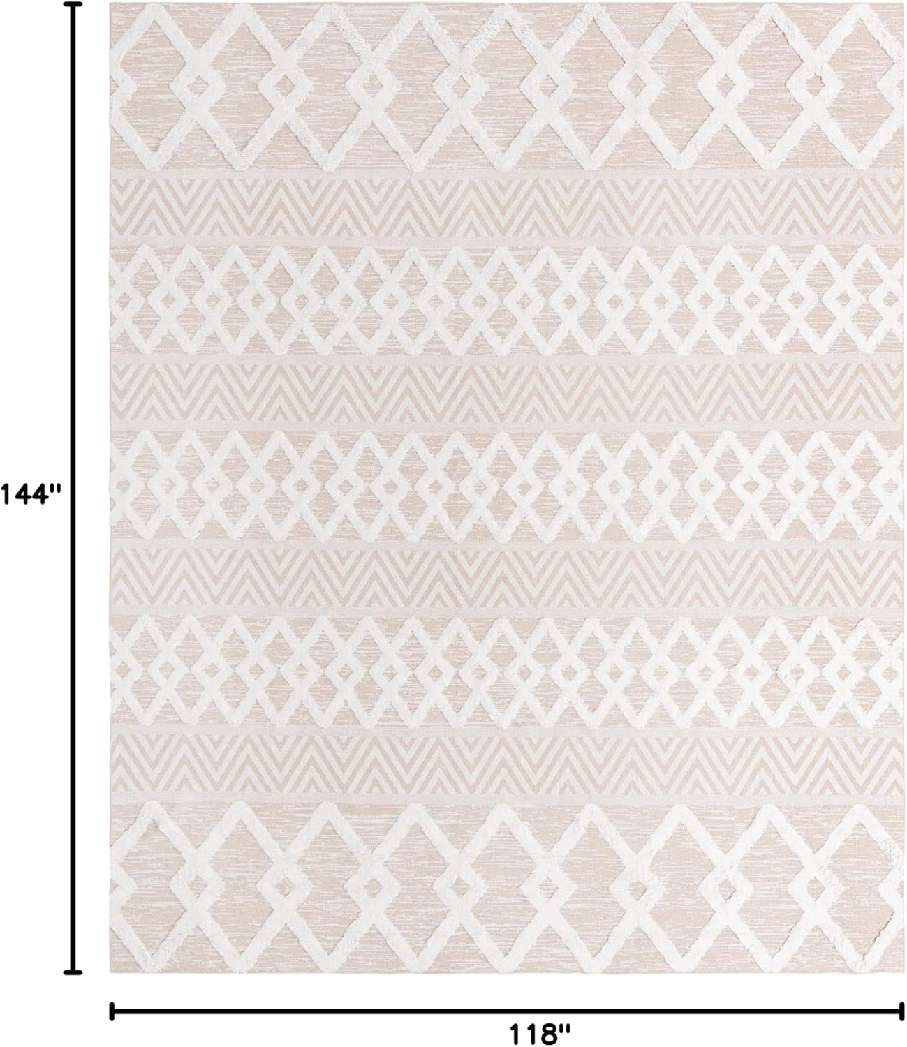 Unique Loom Sabrina Soto Casa Collection Area Rug - Valencia (9' 10'' x 12' Rectangle, Beige/ Ivory)