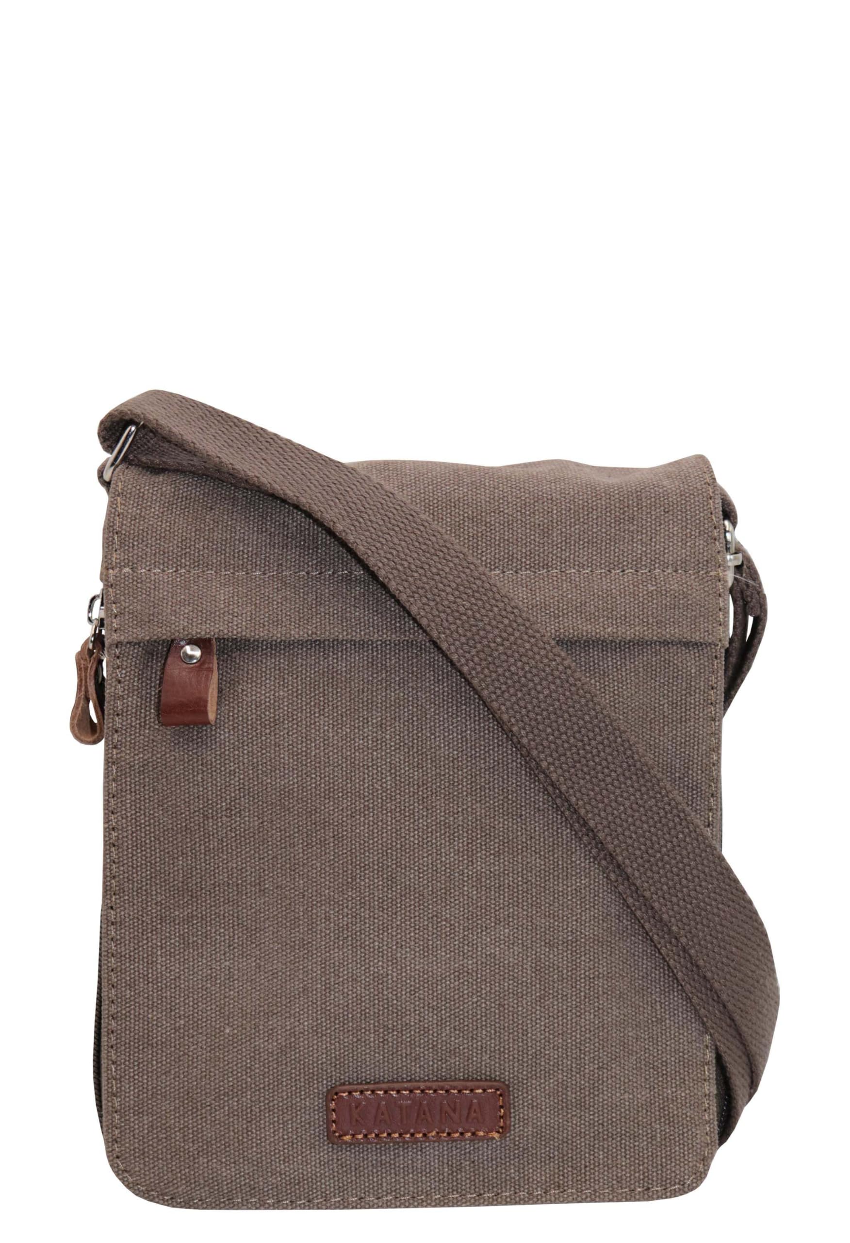 Petit sac bandoulière unisexe KATANA en toile garni cuir réf 6506 (6 coul.disp.)