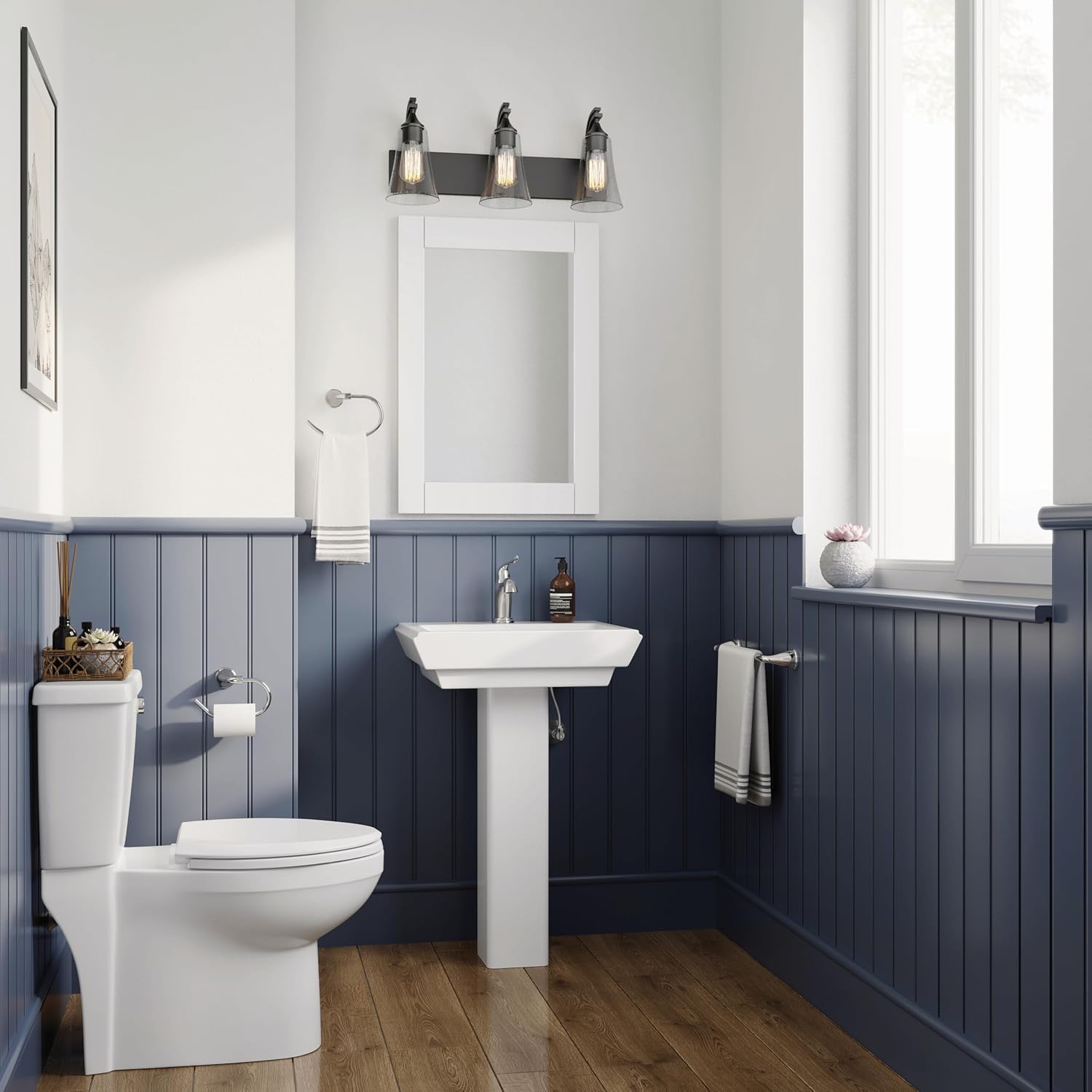 ML Lighting Natalie 3-Light Vanity Matte Black
