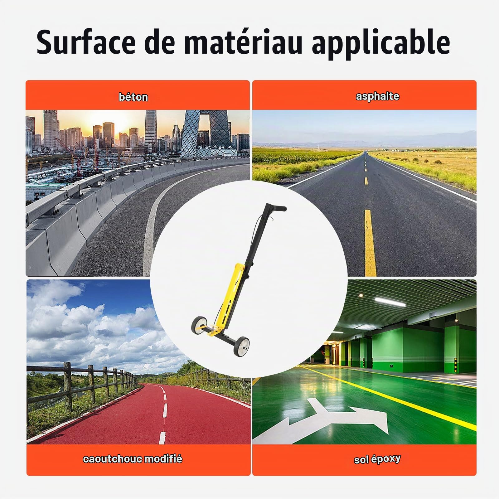 Machine De Marquage De Peinture routier, traceur de lignes, applicateur de peinture en aérosol, Applicateur De Marquage De Surface RoutièRe, pour routes, usines, garages, stades