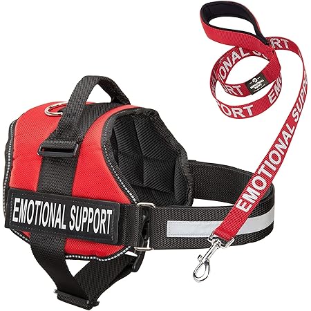 Amazon Com Emotional Support Dog Vest Harness With Reflective Straps And Matching Esa Leash Set Esa Dog Vest In 7 Adjustable Sizes Vests For Working Dogs Pet Supplies