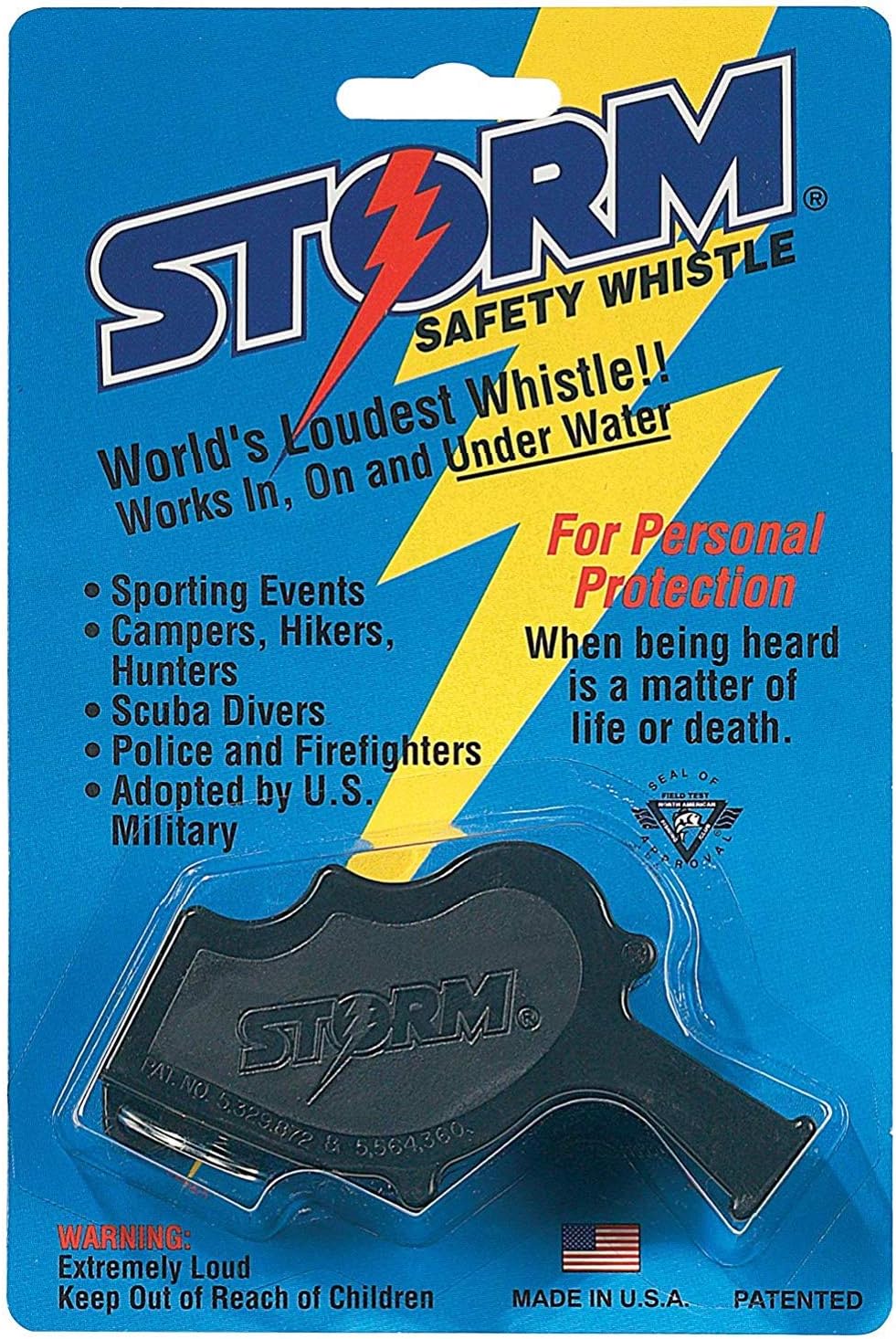 Storm Safety Whistle/ Safety Black