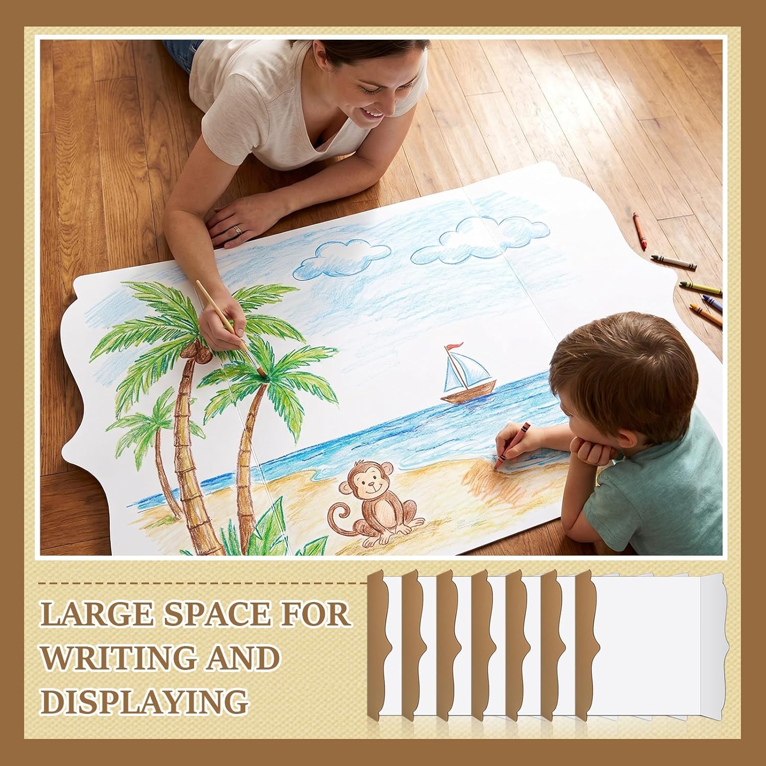 Geyee 20 Pcs Trifold Poster Board Bulk 36" x 48" Sturdy White Presentation Board Self-Standing Science fairs Display Boards for School Fun Projects and Business Presentations