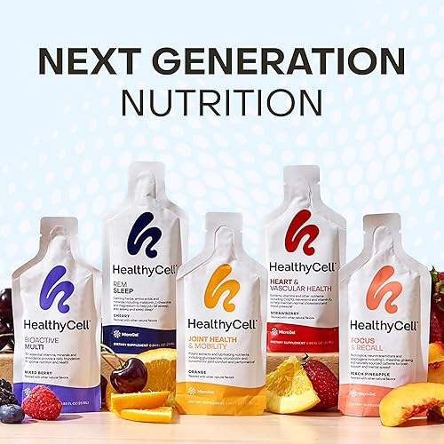 Miniatura 6 de Healthycell Salud cardíaca y vascular, CoQ10, omega-3, resveratrol, vitamina K2, raíz de remolacha, semilla de uva, microgel (30 paquetes de gel)