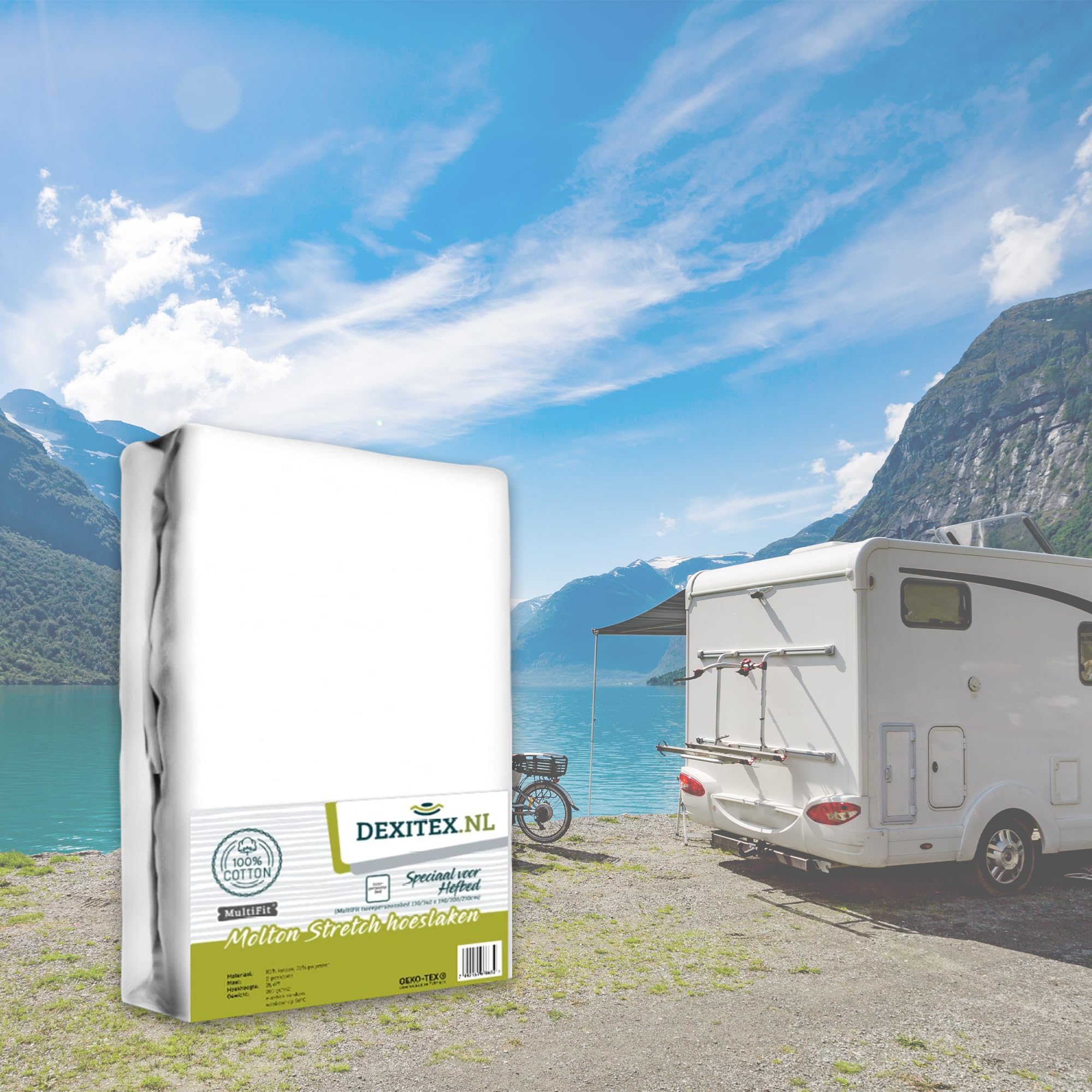 Protège-Matelas lit de Levage - pour Lit Tout Fait pour Camping Car - Caravane Matelas - Lit Escamotable Caravane - Escamotable Camping Car - 100% Coton - (135-160cmx190-210cm)