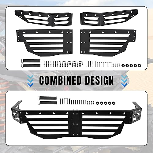 Miniatura 6 de Extensor de plataforma de carga trasera para Can Am Maverick X3 MAX 2017-2025 Accesorios, X3 Heavy Duty Steel Rear Cargo Bed Extender Rack Enclosure