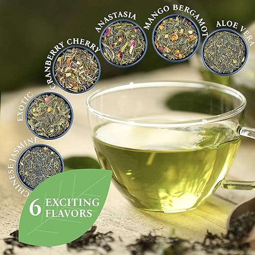 Vista 19 de Prime Tea - Juego de muestras de té negro - Caja de té de frutas variada con hierbas, frutas y especias mezclas de té de hojas sueltas, surtido