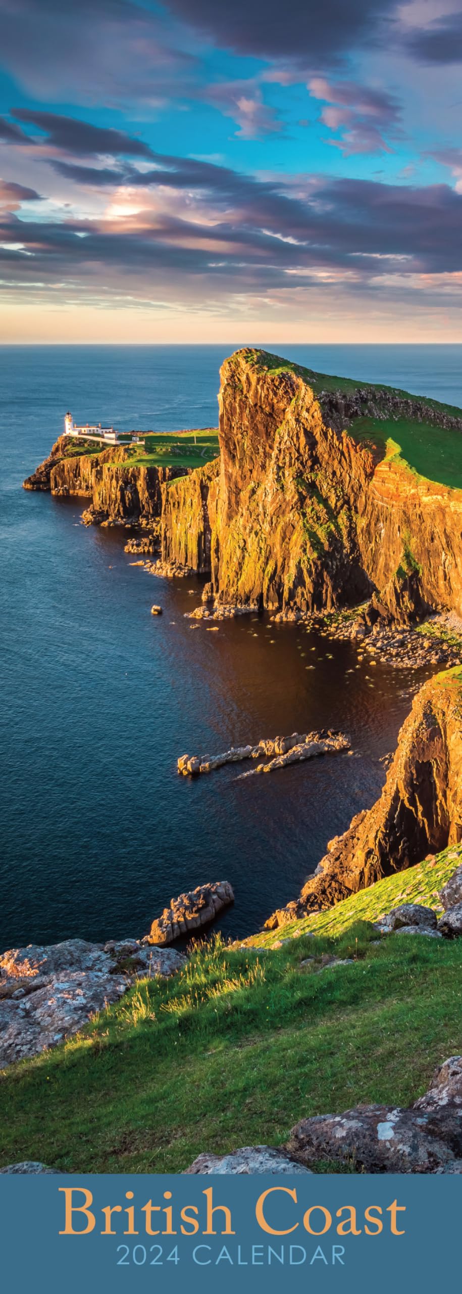 2024 British Coastlines Slim Hanging Wall Calendar. No plastic. Britain, Photography, Coasts, Seaside, Sea, Beach, Planner, Organiser, Home, Family, Schedule, Agenda, Gift