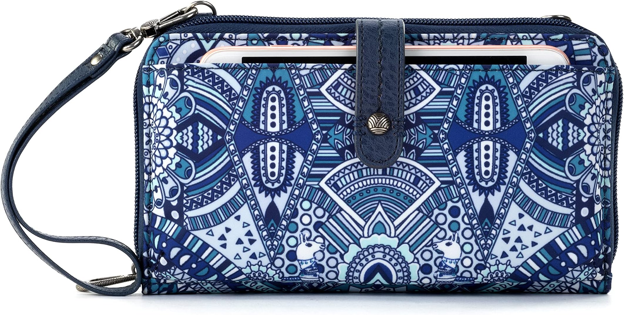 Artist Circle Smartphone Crossbody in Eco Twill, Detachable Wristlet Strap