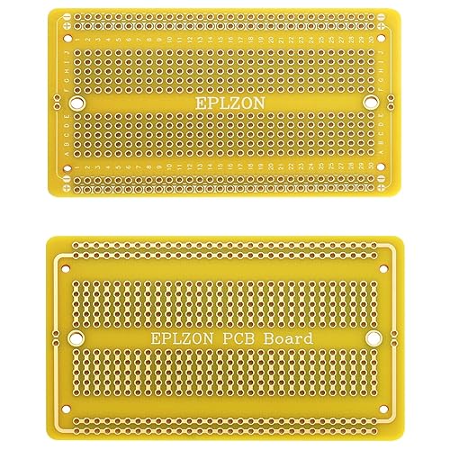 Miniatura 8 de Tabla de pan soldable PCB chapada en oro para proyectos de electrónica de bricolaje para proyectos de soldadura Arduino 3.5 x 2.05 pulgadas