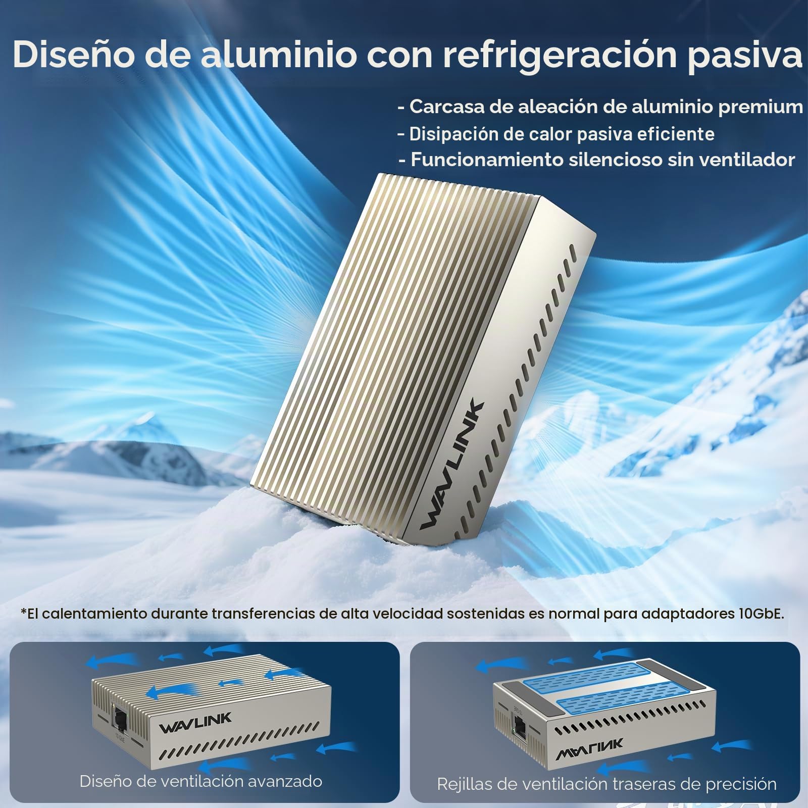 WAVLINK Adaptador Ethernet USB 4 a 10 Gbps, adaptador de red USB-C a Ethernet de 10 G con chip AQC113, compatible con Thunderbolt 3/4/5 y USB4, para Mac, Windows y Linux (se requiere controlador en | Adaptador de red USB-C a 10G Ethernet con chip AQC113,