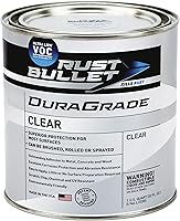 Vista 5 de Rust Bullet DuraGrade Clear - Brillo transparente - 5 galones - Ultra bajo COV, resistente a astillas, productos químicos y rayos UV - Aplicar a