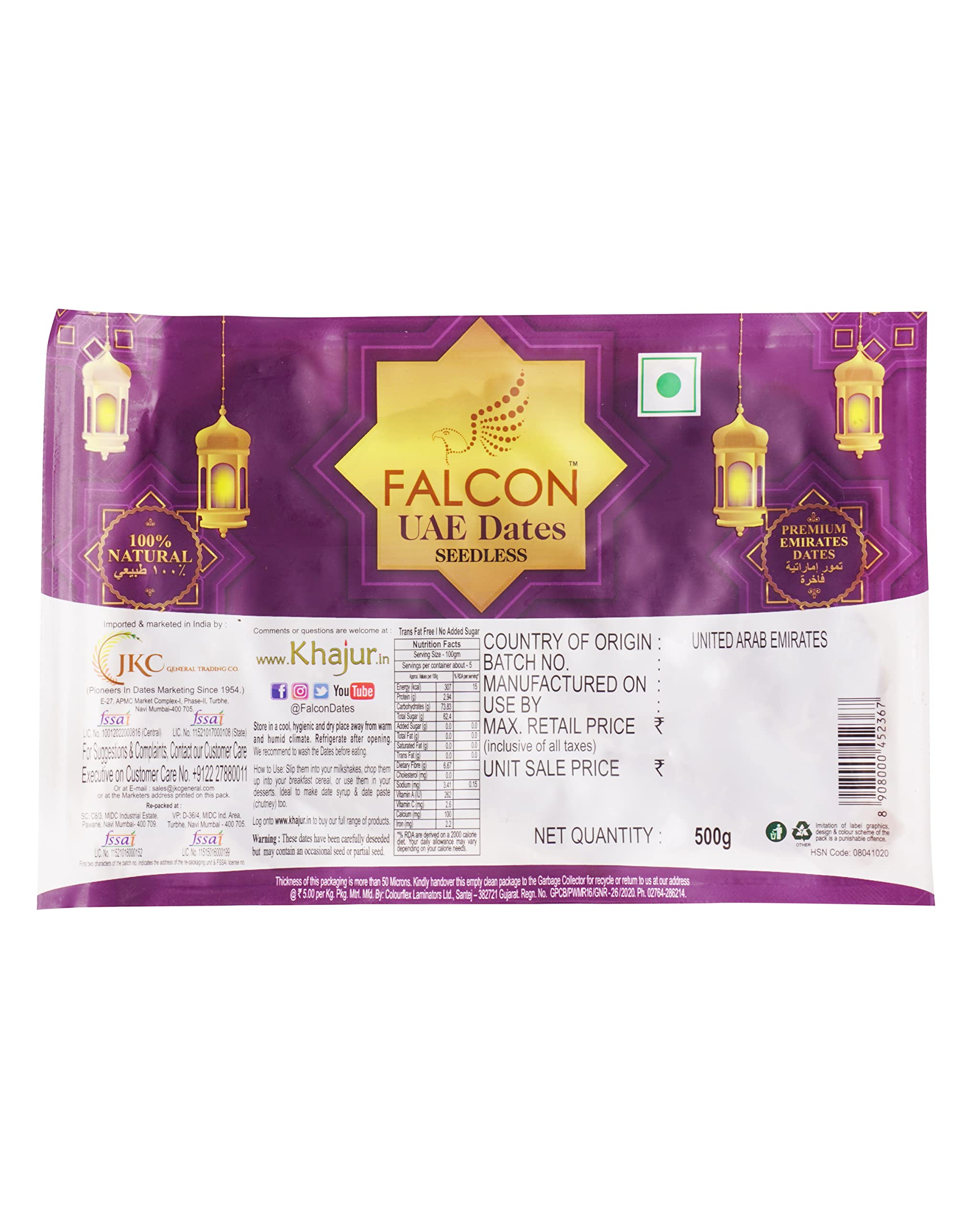 See full amazon price history chart for Falcon Uae Seedless Dates 1 Kg, (500G*2) Pack Of 2 - Fresh Falcon Uae Seedless Dates 1 Kg, (500G*2) Pack Of 2 - Fresh (B0B6FW51NJ) Amazon Price History, Amazon Price Tracker