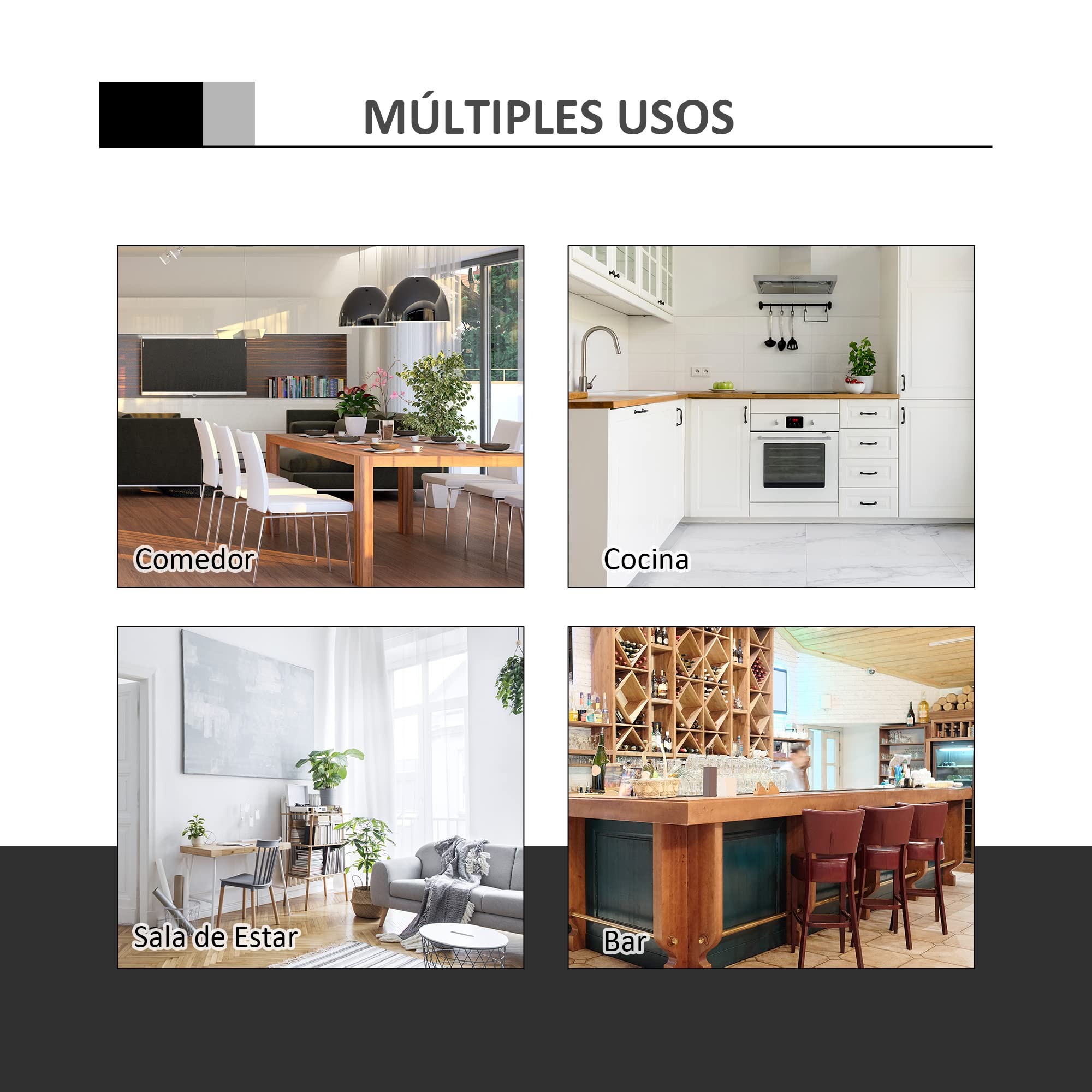 HOMCOM Mesa de Bar Regulable en Altura con Base Redonda y Antideslizante para Cocina Comedor Ø60x69-93 cm Blanco