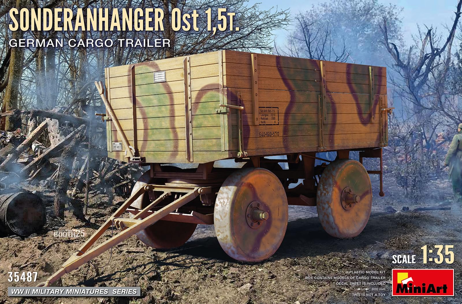 Miniart 1:35 - Sonderanhager Ost 1,5t deutscher Frachtanhänger