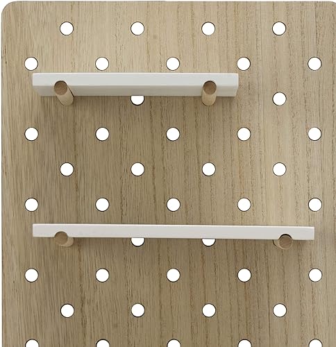 Miniatura 9 de Melannco Tablero de clavijas MDF para estantes, 20x10 pulgadas, negro