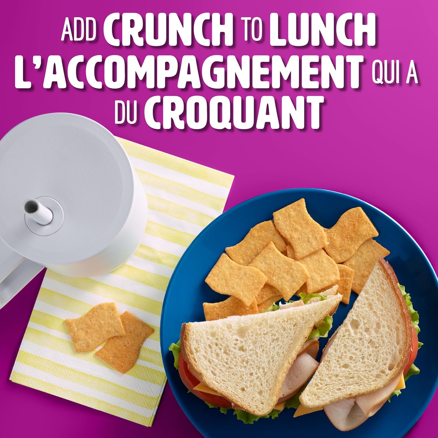 CRISPERS, All Dressed Flavour, 18 Individually Wrapped Snack Packs, Bulk Lunch School Snacks, Value Pack, Is It a Chip or a Cracker, 504 g (28 g bags each) - Image 4