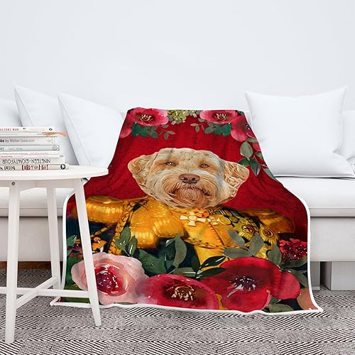 Miniatura 3 de Zocoshi Manta personalizada de retrato de mascota, retrato de mascota personalizado, manta de retrato de mascota real, manta de regalo conmemorativa