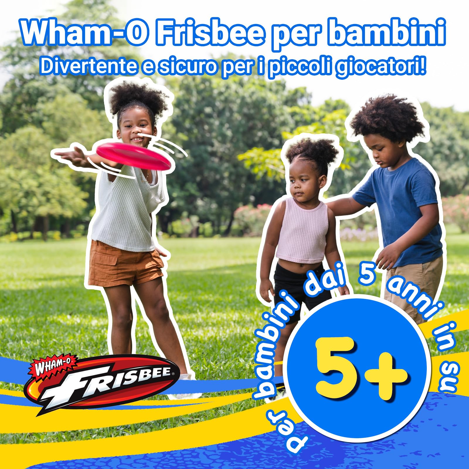 Wham-O Frisbee 2 Pack Dischi Volanti 22.86 cm Leggeri Colorati per Principianti Bambini Ragazzi Ragazze 5+ Anni Gioco Esterno Spiaggia Parco Giardino 70g