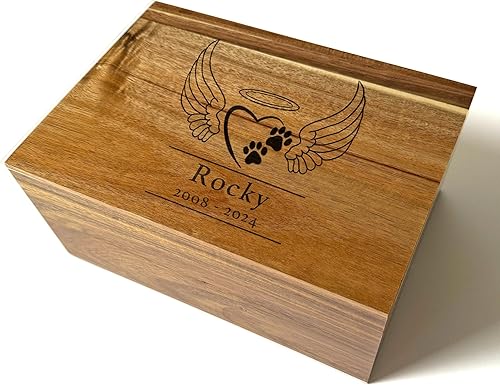 Miniatura 44 de Caja de madera grabada personalizada grande – Caja de recuerdo de madera de acacia con mensaje oculto personalizado, cajas de memoria de nogal para