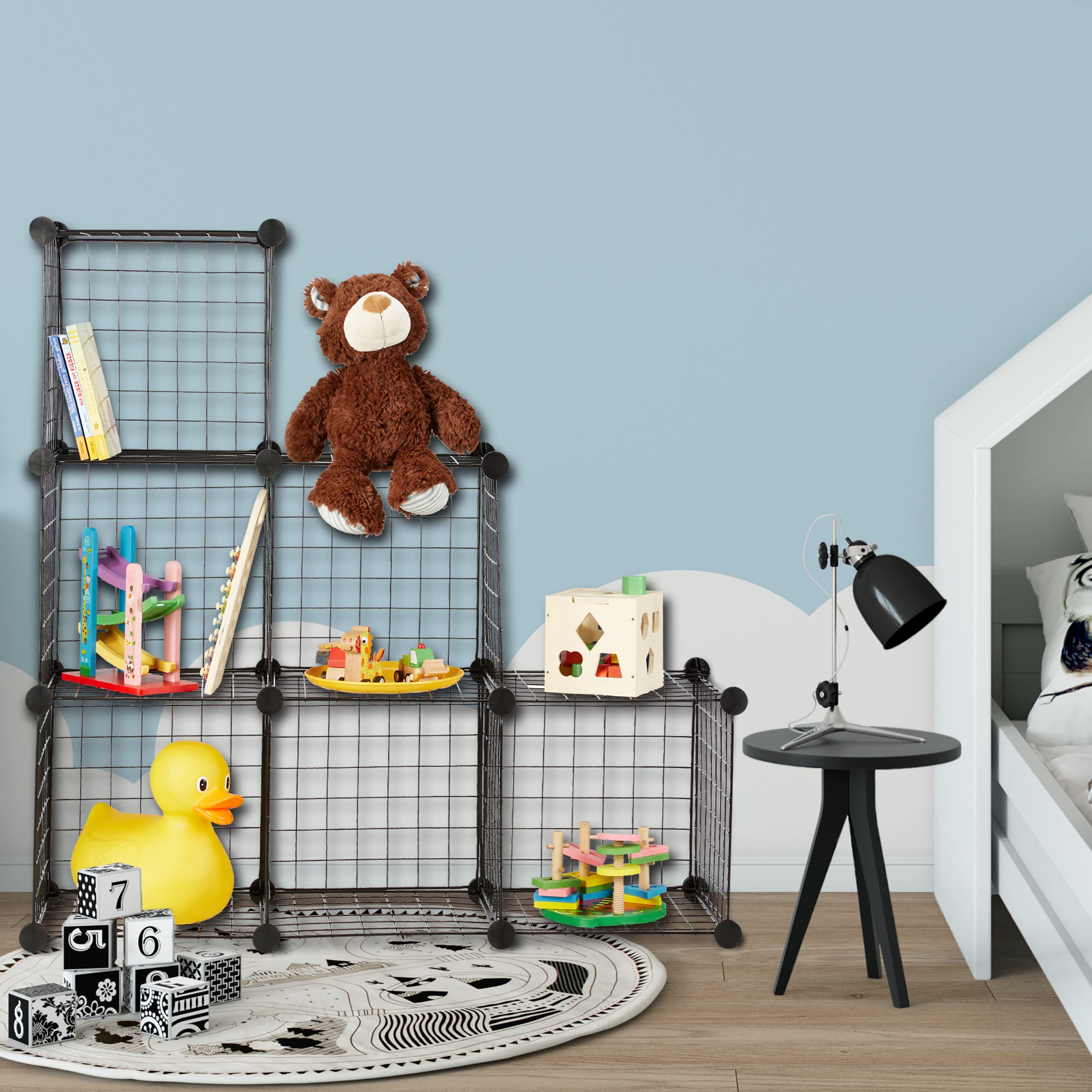 Relaxdays 80x Giunti per Armadi Componibili, Confezione da 80, Set di Parti di Giunzione per Scaffali, Ricambi, Plastica, Nero