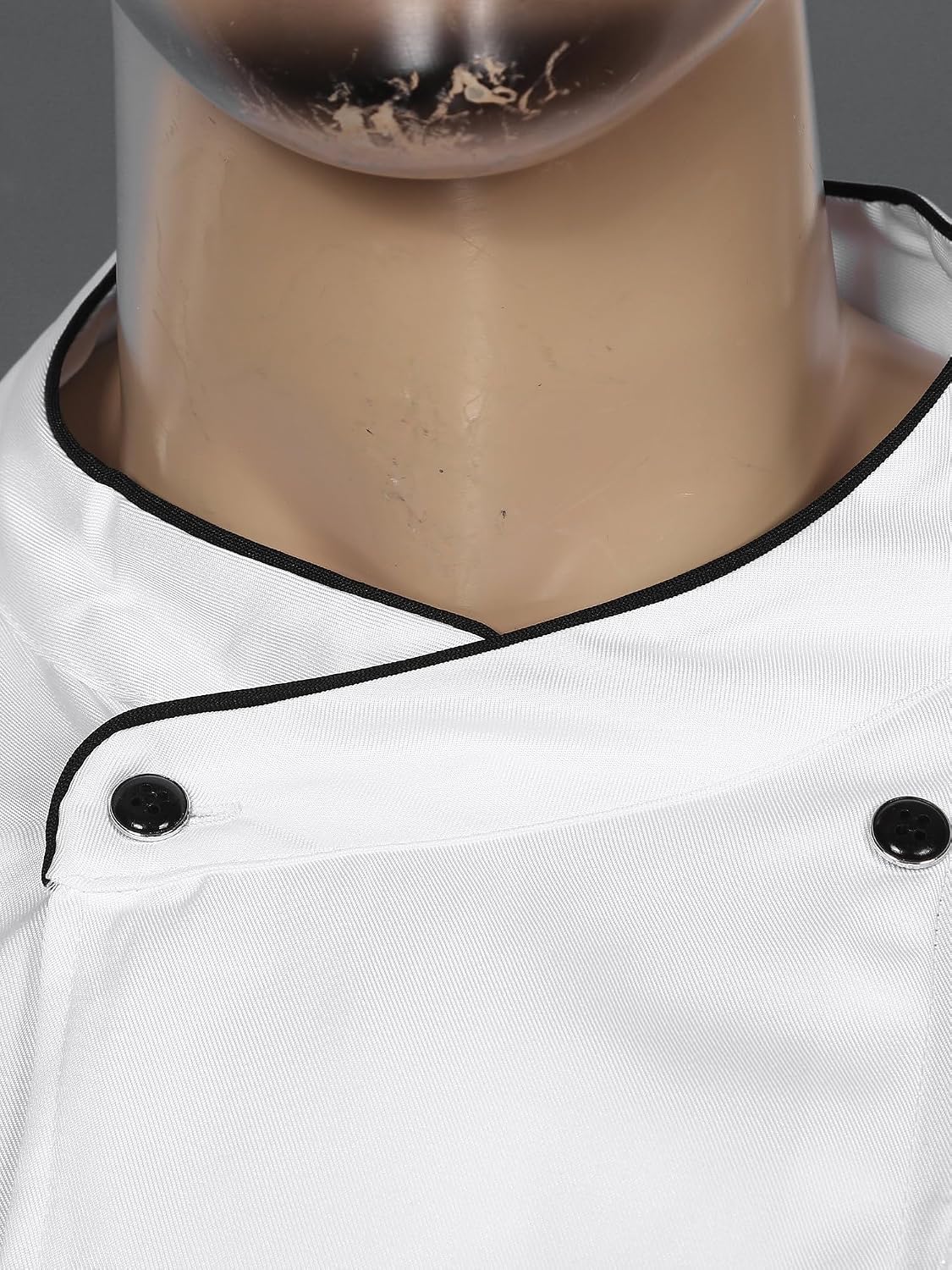 XUNZOO Men Women Chef Coat Breathable Short Sleeve Double-Breasted Chef Jacket Restaurant Kitchen Canteen Uniform