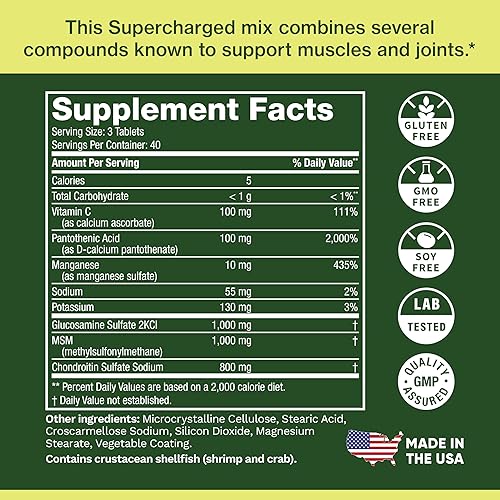 Miniatura 7 de Life's Fortune Triple Strength Glucosamax - Suplemento de glucosamina premium, condroitina y MSM de 1000 mg con vitamina C para comodidad y