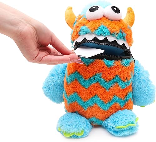 Miniatura 2 de Toyland® 9" (23cm) juguete de peluche de monstruo de preocupación de color azul y naranja - Le encanta comer sus preocupaciones
