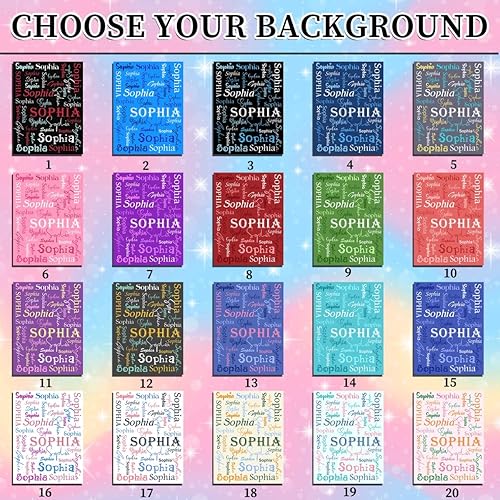 Miniatura 2 de FnprtMo Mantas personalizadas con nombre, 20 colores para hombres, mujeres, niños y niñas, mantas para Navidad, mantas con nombre, manta