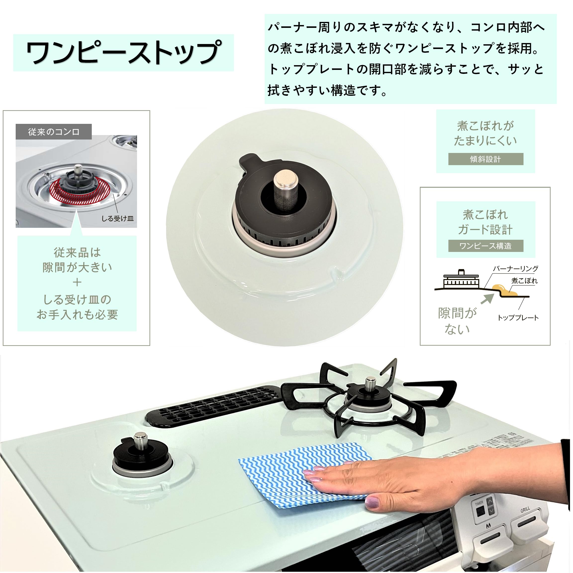 リンナイ製ガス台（プロパンガス） リンナイ（Rinnai） ガスコンロ プロパンガス用 コンロ RT64-2H6S-L-LP