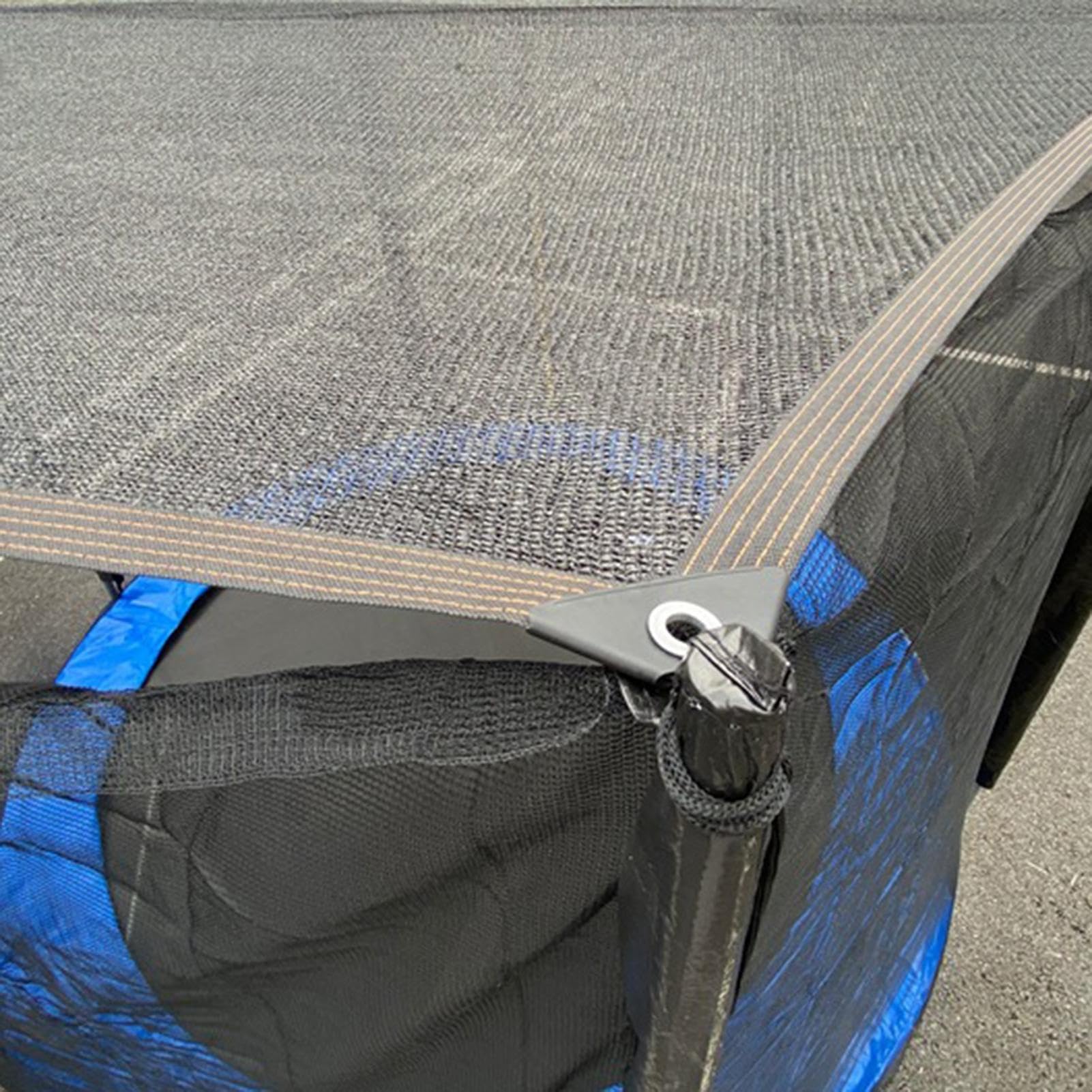 Rete Parasole per Trampolino, Ø 183 244 305 366 427 cm Copertura Parasole per Trampolino, Copertura per Trampolino, Resistente ai Raggi UV & Antistrappo, Accessor-i per T-rampolino