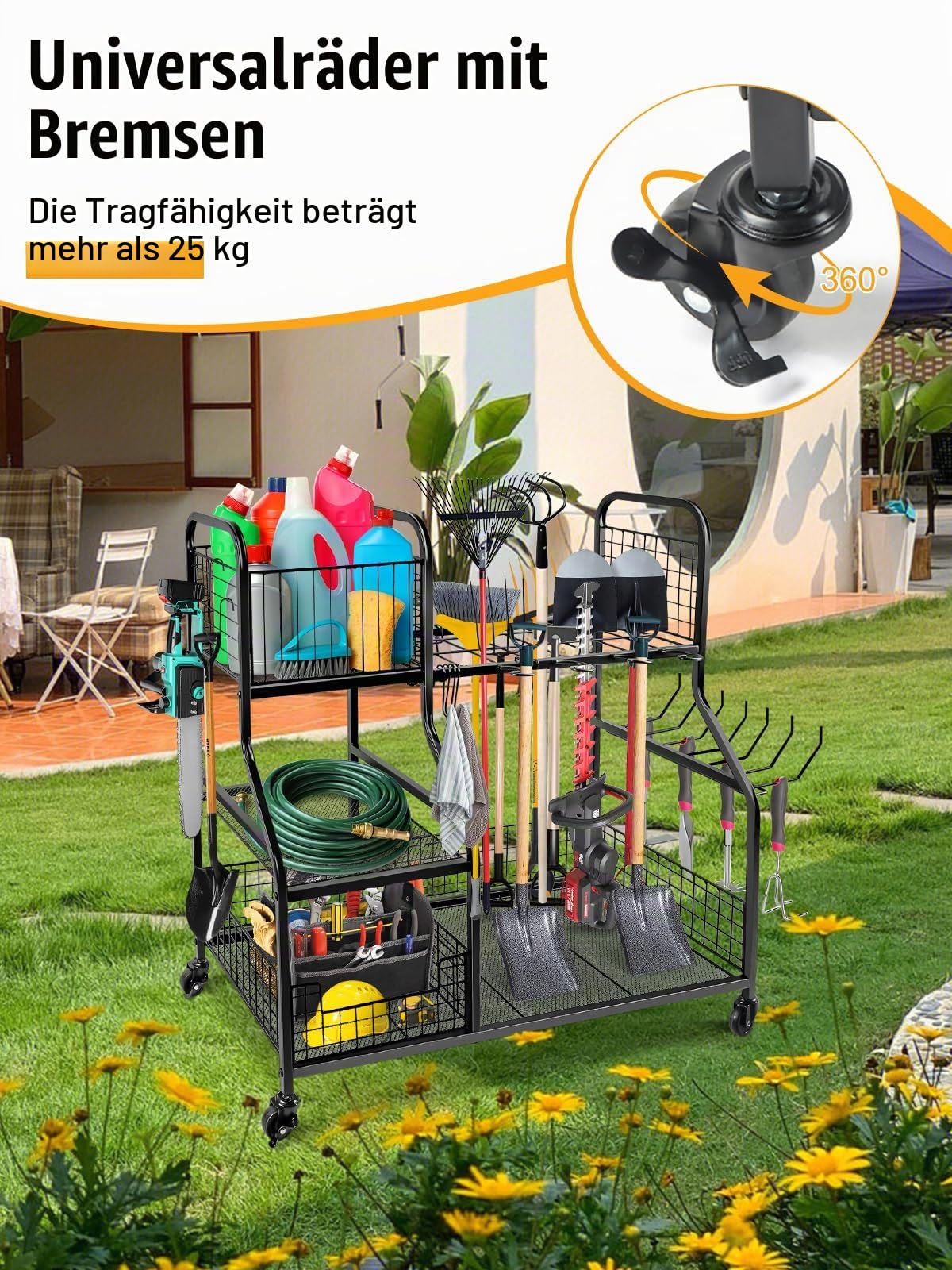 Kalolary Gartengerätehalter Aufbewahrung für die Garage