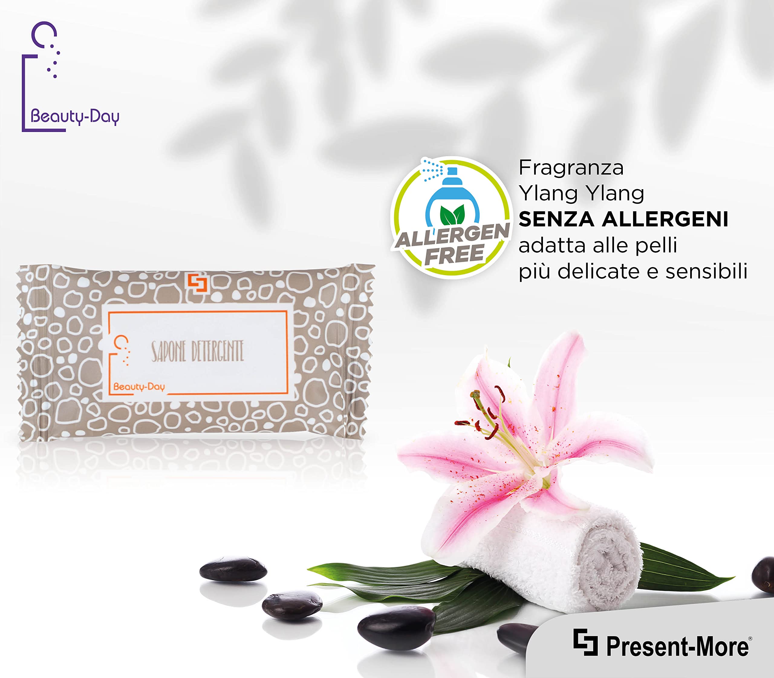 PRESENT-MORE - Saponette Hotel 12gr Beauty-Day Italy - 250 Pezzi