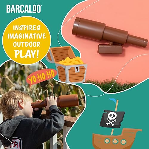 Miniatura 10 de Barcaloo Telescopio para niños  Accesorios para patio trasero al aire libre para niños, telescopio pirata para columpios, accesorios de gimnasio de