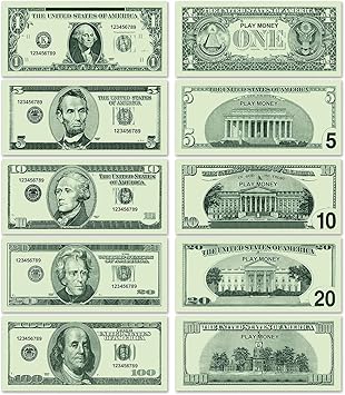amazon com beistle 200 piece large paper fake money cut outs casino theme decorations western party photo booth propss 9 x 4 green light green home kitchen