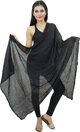 Long Cotton Voile Dupatta Stole Women Neck Wrap Indian Scarves Chunni