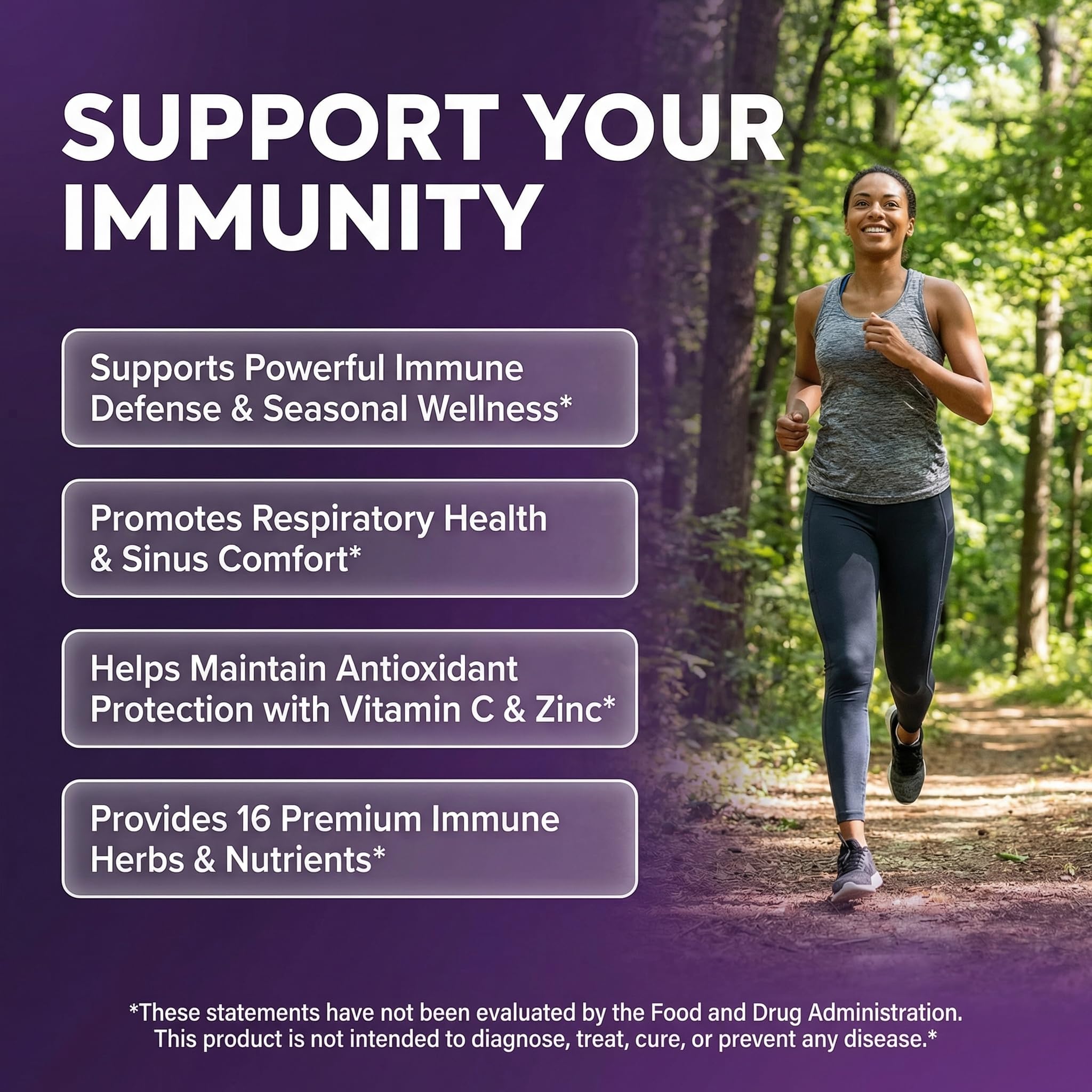Organic Immune Support with PAU D'Arco Garlic Cayenne Pepper Oregano Ginger Grapefruit Onion Black Seed Sea Moss Black Pepper Zinc Eucalyptus Vitamin C Vitamin D Organic Soursop By Clean Nutra — Amazon image 2