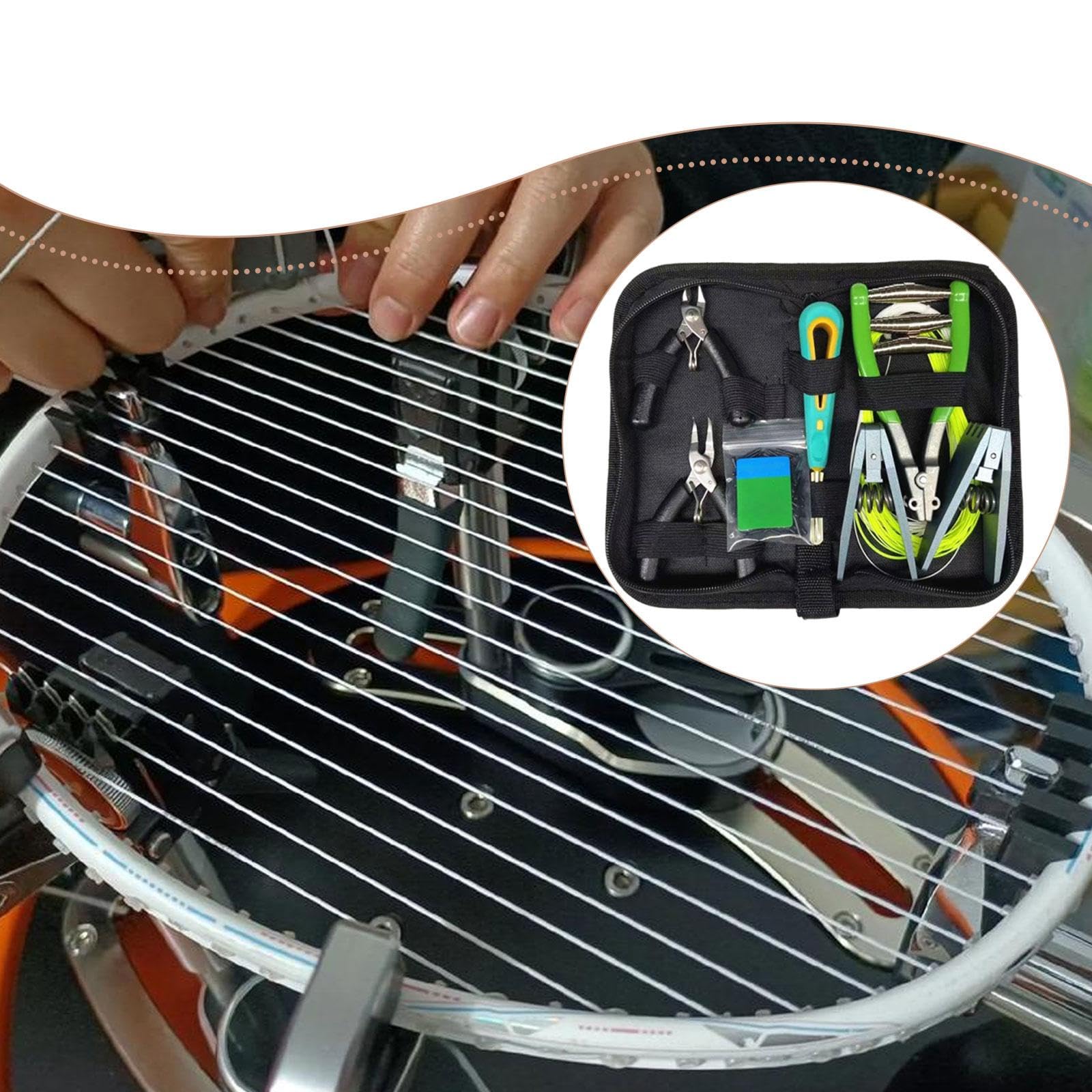Kit D'outils pour Corder Une Raquette de Tennis - Outil Indispensable avec Sac de Rangement Robuste
